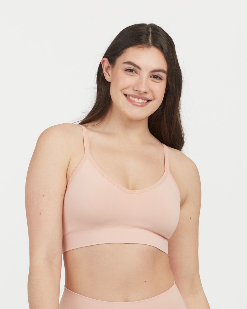 Rose Spanx EcoCare Seamless Shaping Longline Bralette | ABJON-6853