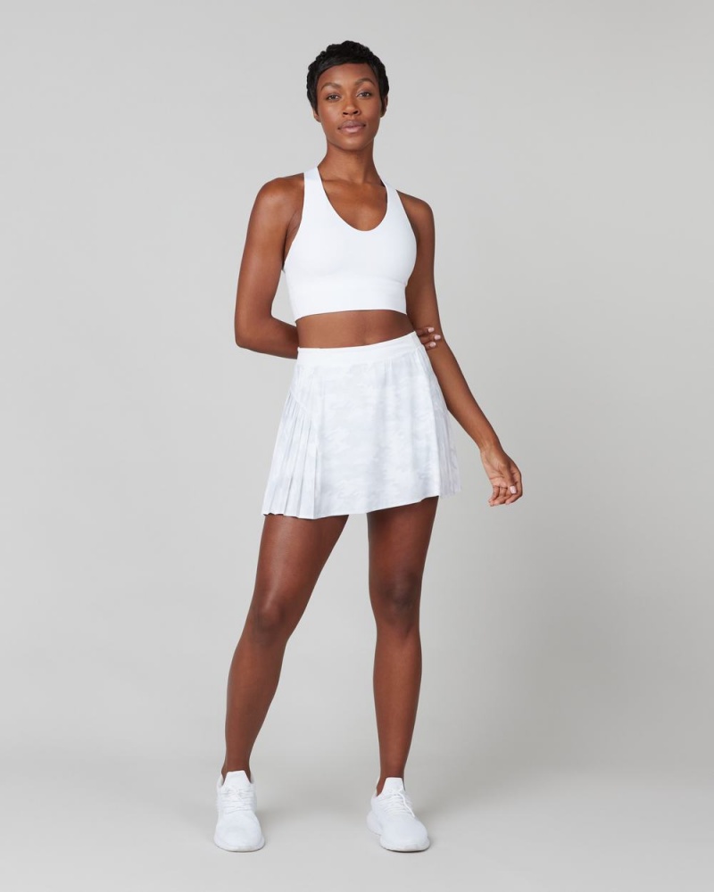 White Camo Spanx The Get Moving Pleated Skort, 14\