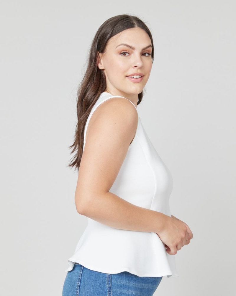 White Spanx AirEssentials Peplum ‘At-the-Hip’ Top | GSJCQ-7513