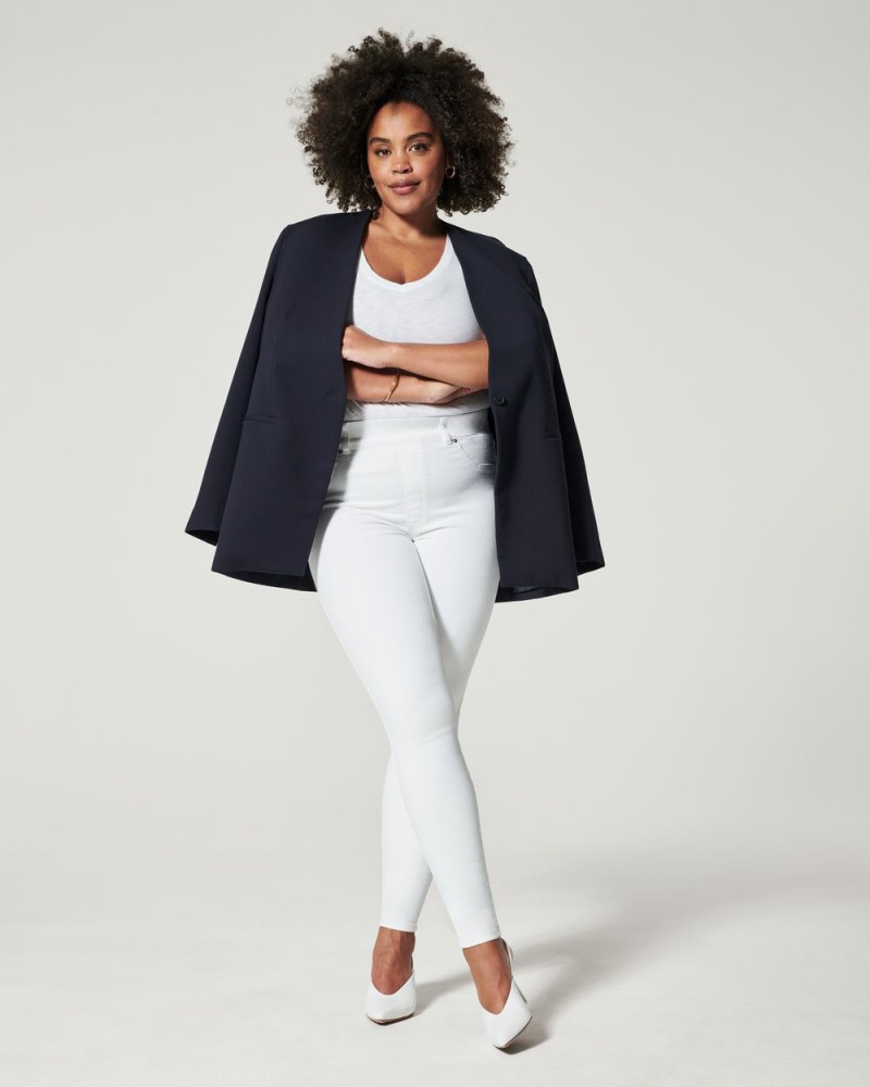 White Spanx Ankle Skinny Jeans | TQZDA-3056