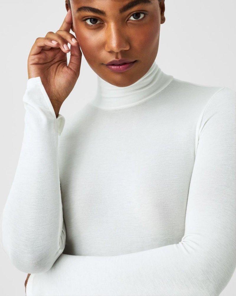 White Spanx Better Base Long Sleeve Turtleneck | KSNIV-6789