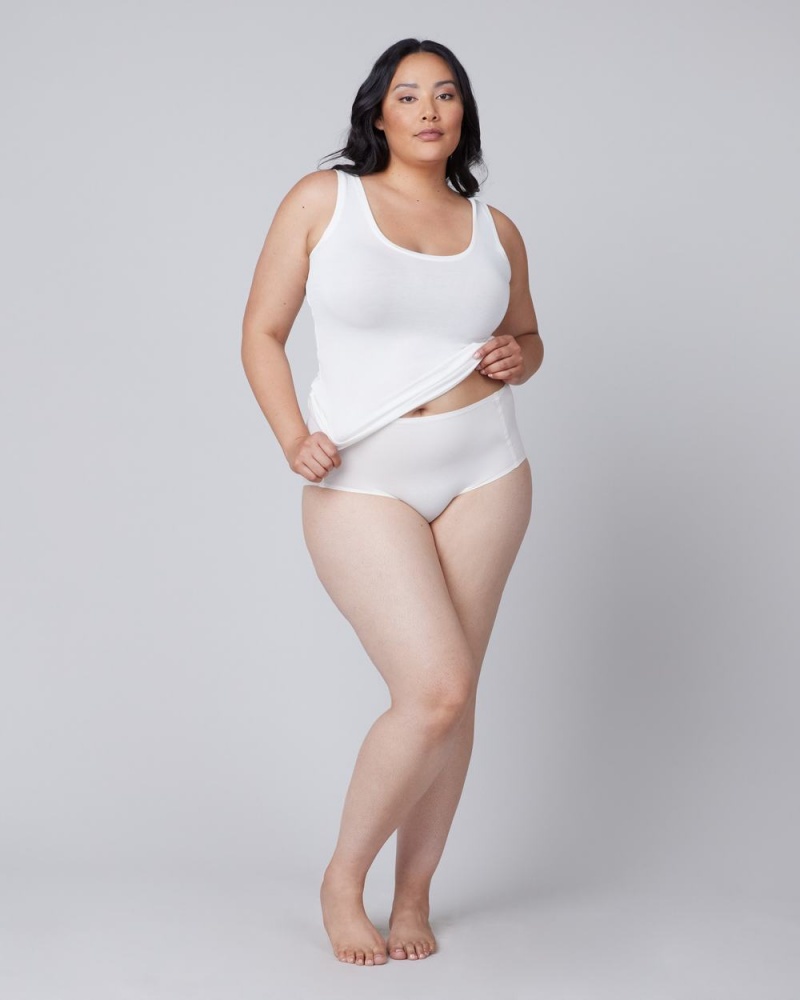 White Spanx Better Base Scoop Neck Tank | LNUDH-4071