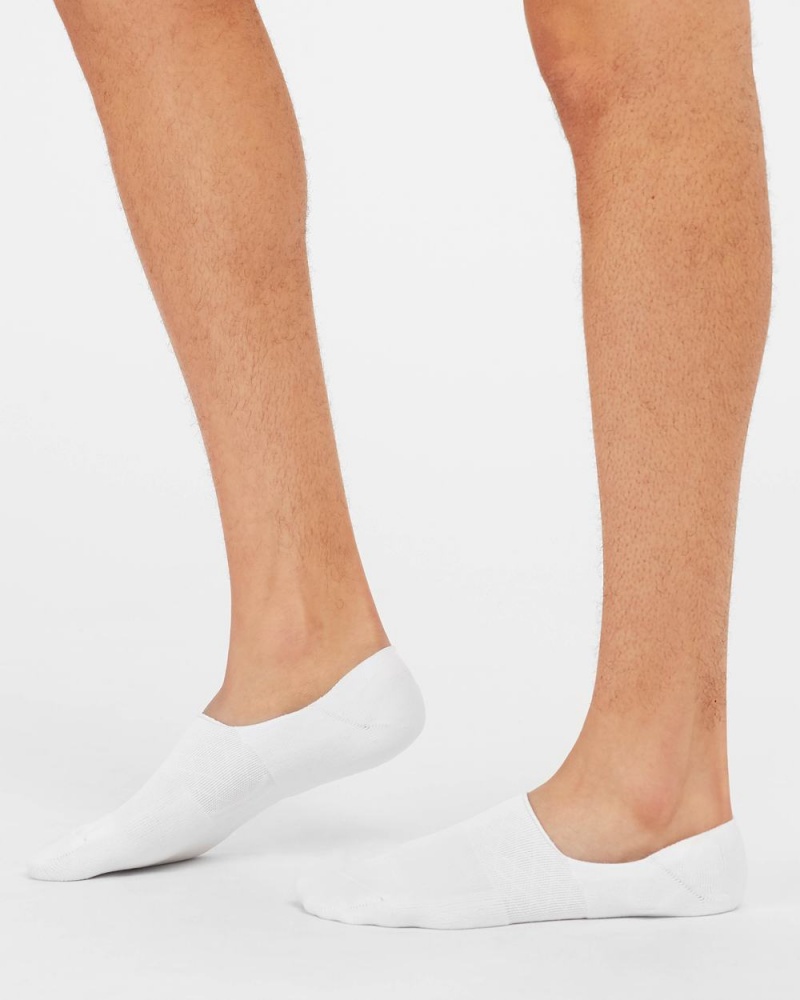 White Spanx Mens No-Show Socks | KROUI-7890