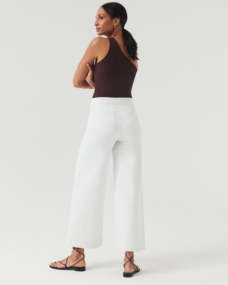 White Spanx On-the-Go Wide Leg Pant with Ultimate Opacity Technology | YULVC-2168