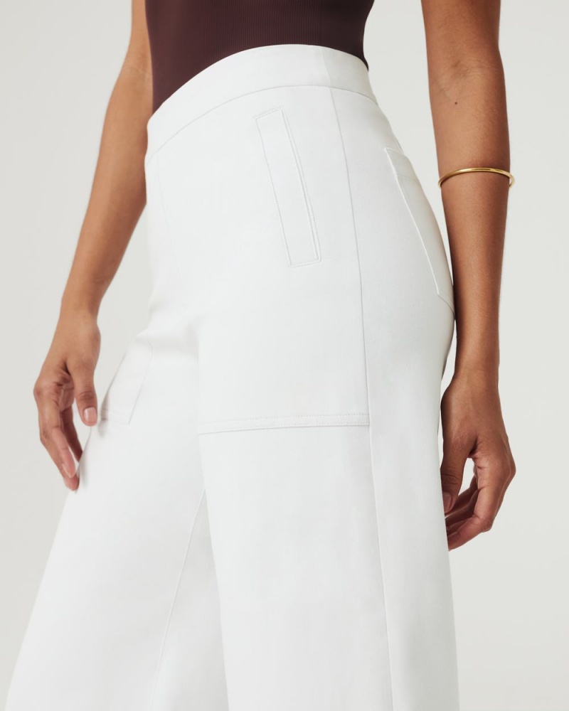 White Spanx On-the-Go Wide Leg Pant with Ultimate Opacity Technology | YULVC-2168