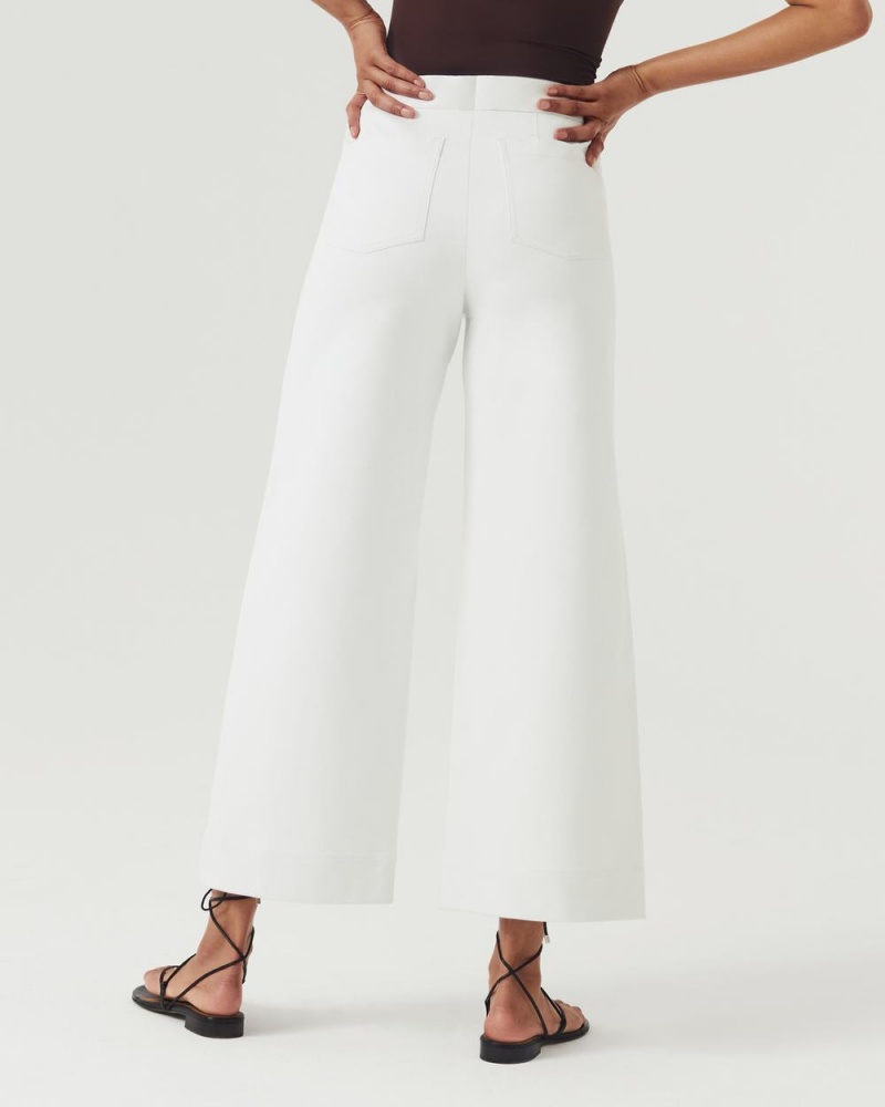 White Spanx On-the-Go Wide Leg Pant with Ultimate Opacity Technology | YULVC-2168