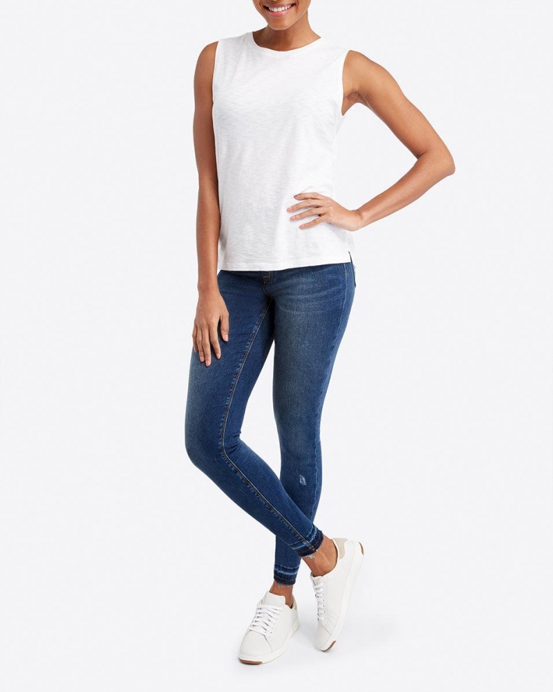 White Spanx Pima Cotton Muscle Tee | TSMOD-5947