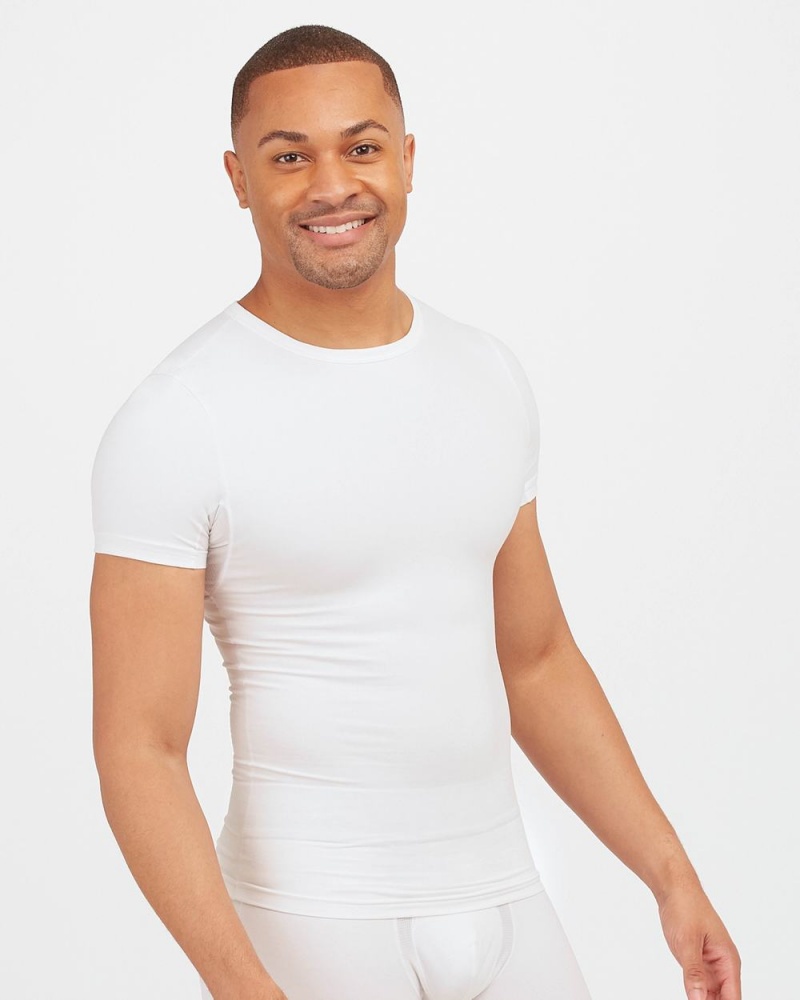 White Spanx Sculpt Cotton Crew Neck | ZOUHG-3471