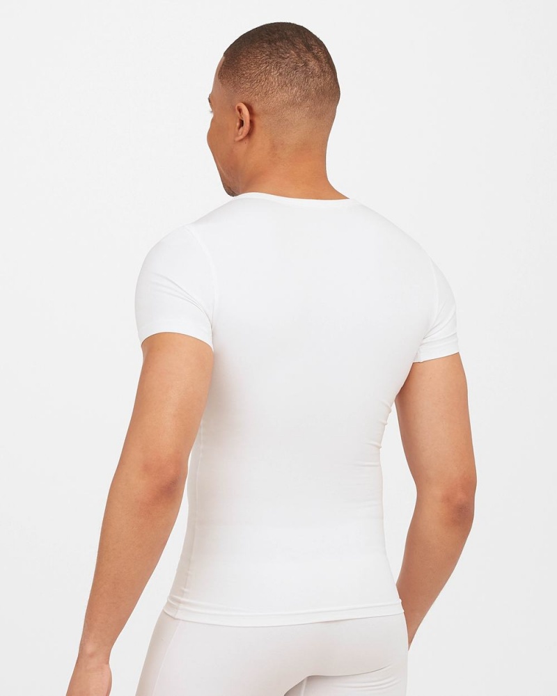 White Spanx Sculpt Cotton V-Neck | AOYMX-1805