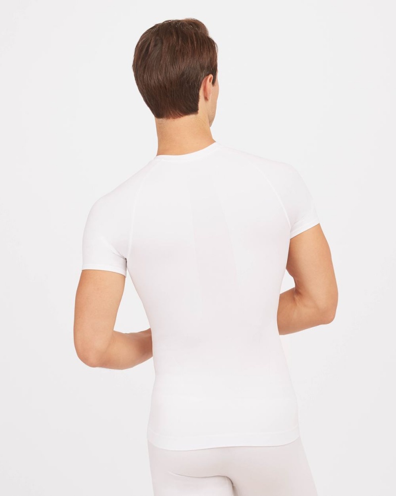 White Spanx Ultra Sculpt Seamless Crew Neck | DGIPK-0534